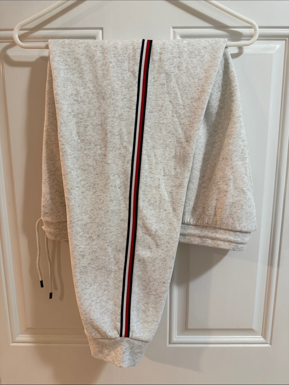 Tommy Hilfiger Light Heather Gray Joggers with Signature Stripe